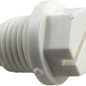 Praher 1/4In Plug Abs White E-15-S1