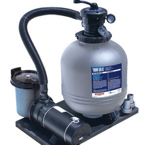Waterway 25 Sf Twin Cartr Filter W/ 1/8 Hp Pump Ctr Disch 3 520-4070