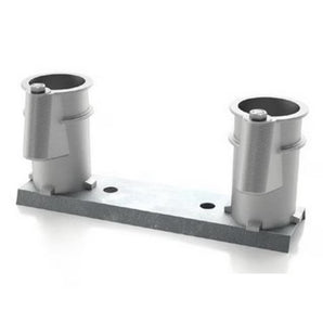 Permacast 4In Anchor Socket Chnl Set 8In Center Almn Hanover Socket PC-4008-AC