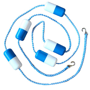 American Granby 12' Rope & Floats Kit Blue Wht Floats Ss Hooks RFK12