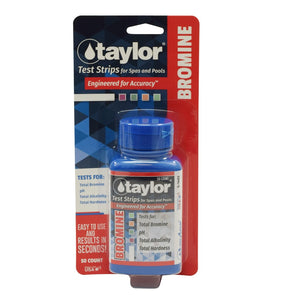 Taylor Technologies Test Stips For Spas Tot Br/Tot Cl/Ph/Alk/H 50 Ct S-1402