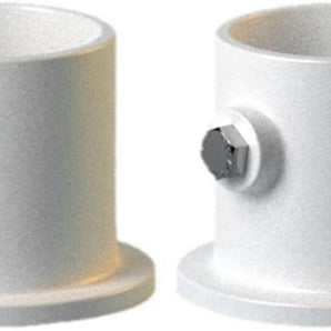 Permacast 1.9In Deck Ladder Flange 2 Set Permacast White Aluminum PF-2119-BS