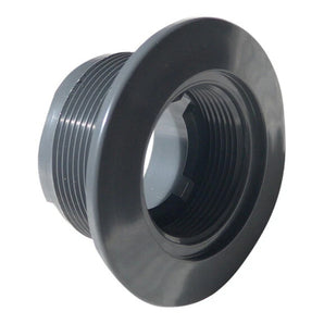 Aquastar Large Wall Fitting With 1 1/2In Fpt And Threaded Od Black ES102202